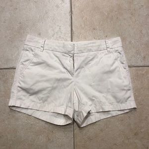 JCrew Chino Shorts, White, Size 6